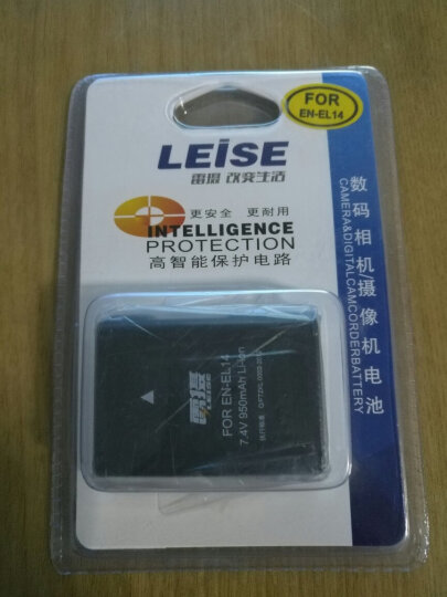 雷摄（LEISE） EN-EL14 数码电池充电器 适用于：尼康相机DF D3100 D3200 D3300 D5200 D5300 D5500 晒单图
