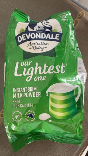 德运（Devondale）脱脂成人奶粉1kg袋装 脱脂乳粉学生奶粉高钙高蛋白澳洲原装进口 晒单图
