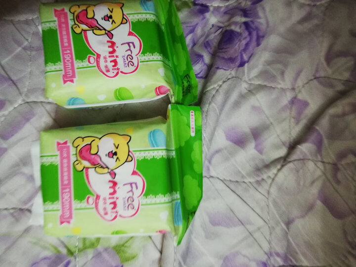 飞(Free)迷你立围丝薄棉柔日用迷你卫生巾190mm*10片(蓝芯瞬吸 柔软舒适) 晒单图