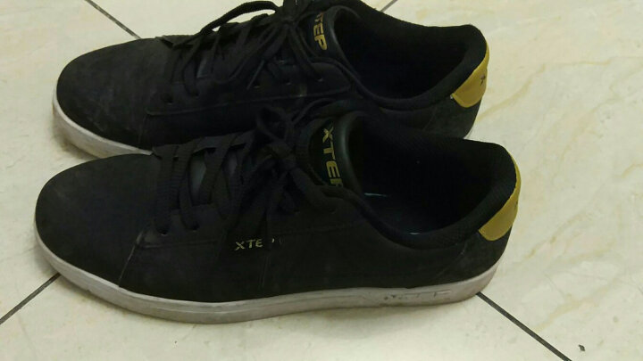 特步（XTEP）板鞋 男运动休闲鞋低帮滑板鞋时尚韩版潮鞋 9503 黑 42 晒单图
