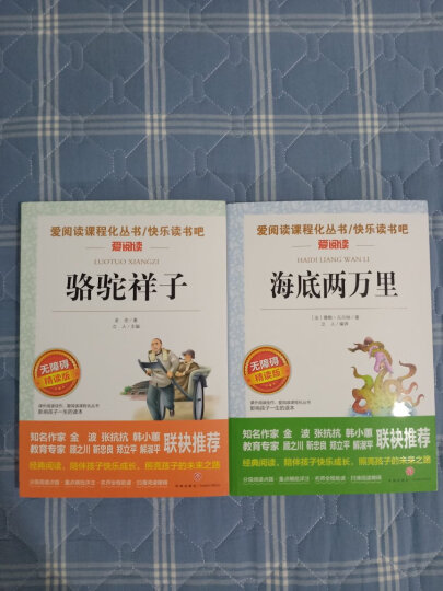 海底两万里 骆驼祥子/七年级下册推荐 爱阅读中小学儿童文学名著阅读共502页（套装共2册） 晒单图