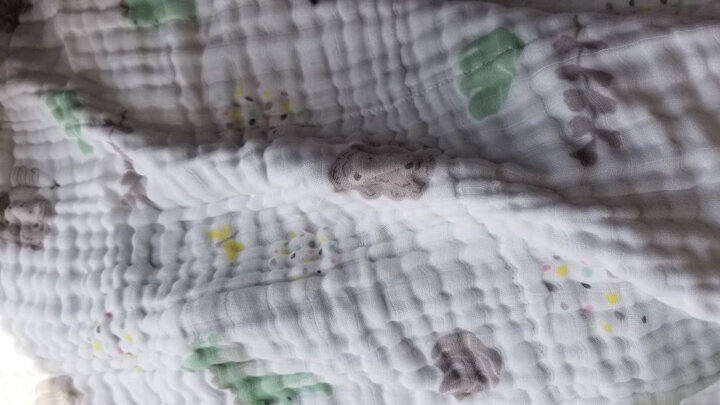 好孩子(gb) 婴儿纱布浴巾 纯棉 秋冬纱布被 新生儿用品包巾婴儿包被 儿童婴儿被 幼儿园被子 畅想曲6层纱布浴巾-浅卡其(120*120) 晒单图