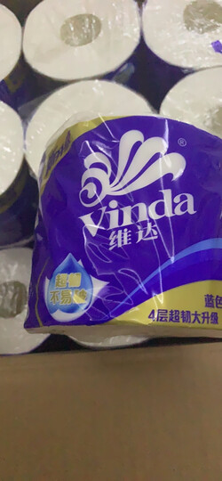 维达(Vinda) 卷纸 蓝色经典4层160g卫生纸巾*27卷 (整箱销售) 晒单图