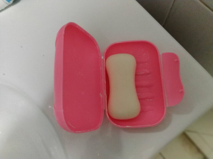 加加林 带盖可携带旅行香皂盒 锁扣便携手工皂盒肥皂盒 塑料 大号绿色 晒单图