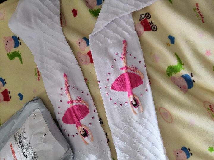 春秋夏款全棉儿童打底袜裤女童大童连裤袜宝宝舞蹈袜白色粉红色 白色 L适合身高125cm 晒单图