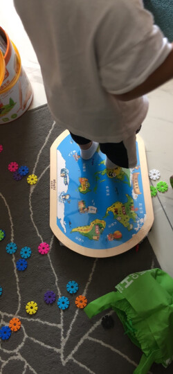 铭塔世界地图儿童拼图拼板玩具 婴儿男孩女孩1-2-3岁积木 木制幼儿园地理认知启蒙智力 晒单图