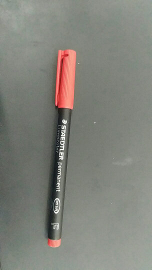 德国施德楼（STAEDTLER）记号笔速干油性笔光盘笔0.6mm 红色 单支装F318-2 晒单图