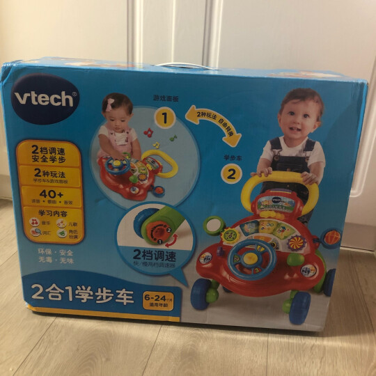 伟易达（Vtech）儿童玩具多功能二合一学步车防侧翻可调速音乐助步车益智玩具礼品 晒单图