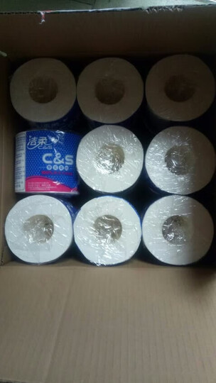 洁柔(C&S)无芯卷纸 倍柔3层70g卫生纸*40卷装 (整箱销售 布艺圆点系列 实芯卷纸 温和亲肤) 晒单图