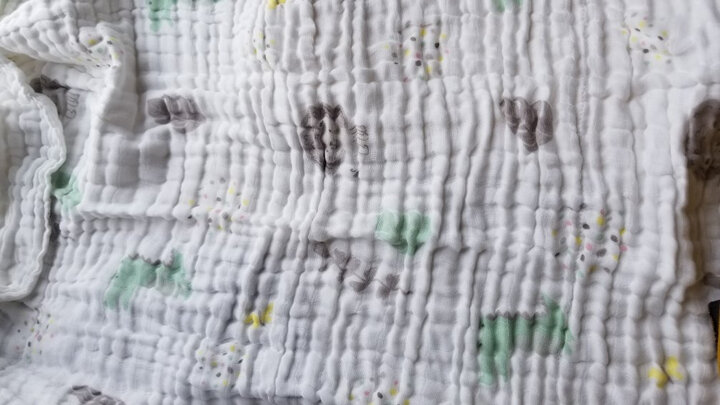 好孩子(gb) 婴儿纱布浴巾 纯棉 秋冬纱布被 新生儿用品包巾婴儿包被 儿童婴儿被 幼儿园被子 畅想曲6层纱布浴巾-浅卡其(120*120) 晒单图