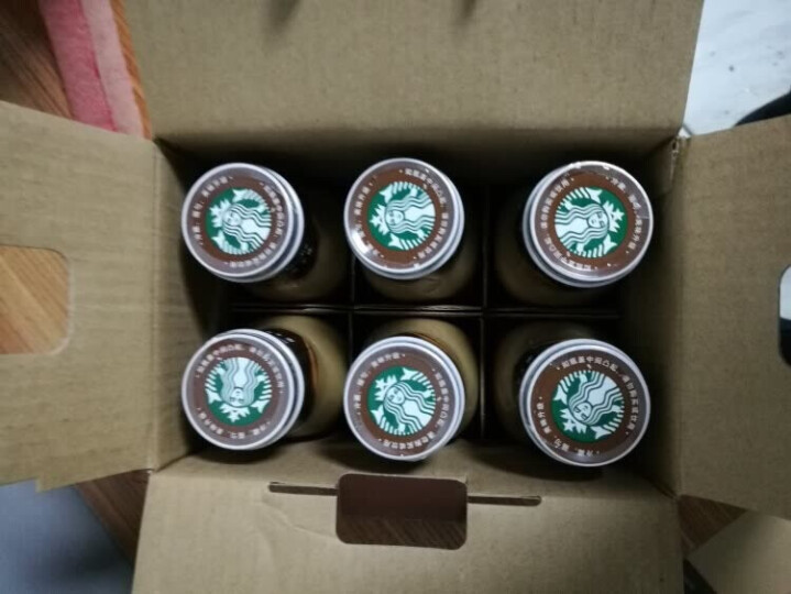 星巴克星冰乐咖啡奶茶281ml*6瓶礼盒装（摩卡 咖啡 焦糖 香草 抹茶） 咖啡味（原味）咖啡 晒单图