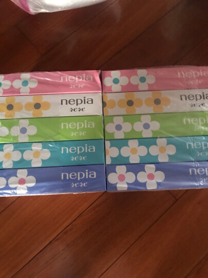 妮飘（Nepia）抽纸大花盒装抽纸巾 日本原装进口抽取式盒装餐巾纸150抽*5盒 晒单图