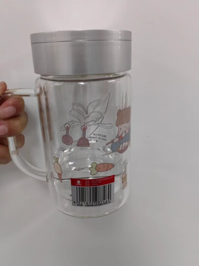 富光 320ML+320ML双层多用泡茶杯 耐热玻璃杯带把 便携办公水杯子（2只装） 晒单图
