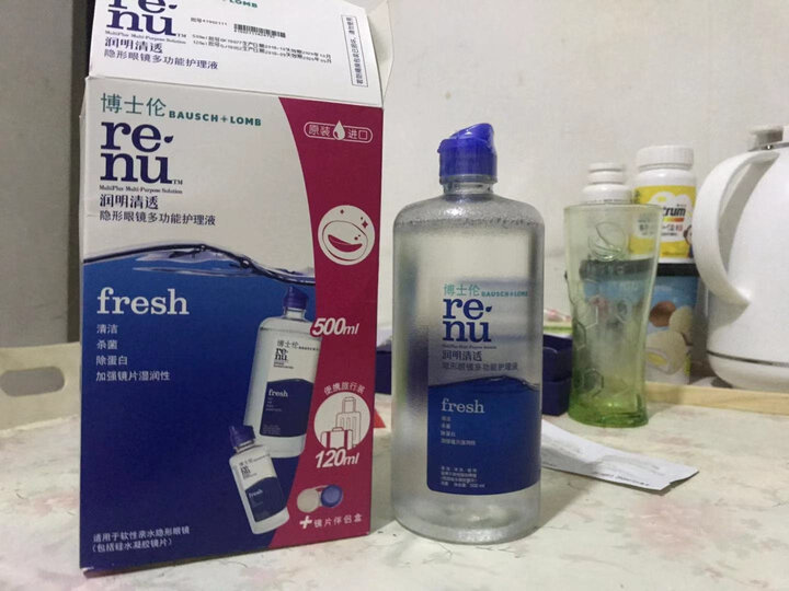 博士伦隐形眼镜护理液 清透500ml+清透120ml 晒单图