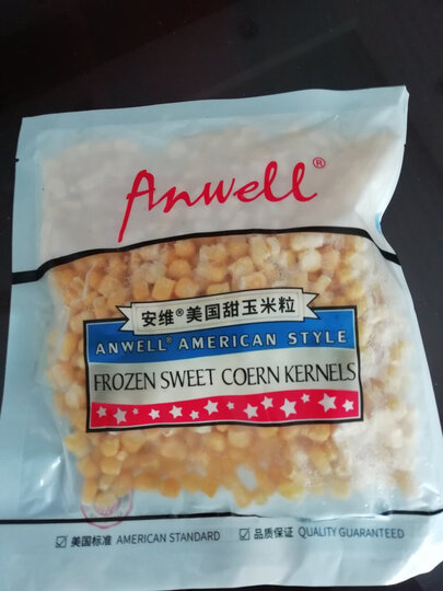安维(Anwell)美国进口 甜玉米粒 300g(2件起售)玉米粒 速冻 冷冻沙拉蔬菜 方便菜 生鲜 速冻食品半成品菜 晒单图