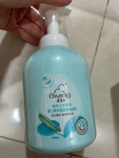 启初婴儿柔净洗发泡泡520ml 泡沫绵密无泪温和易冲洗洗发水 植物之初 晒单图