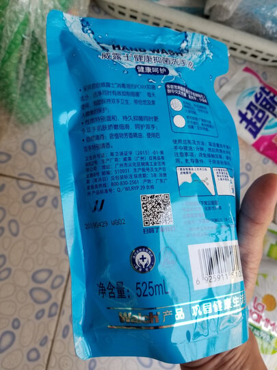 威露士(Walch)健康抑菌洗手液(青柠盈润)袋装525ml 晒单图