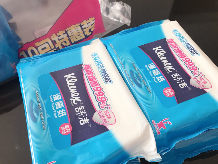 舒洁（Kleenex）羊驼湿厕纸便携装10片*10包  洁厕湿纸巾私处 擦去99.9%细菌 晒单图