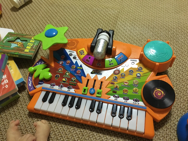伟易达(vtech)儿童玩具小斑马电子琴带麦克风音乐乐器玩具2-5岁益智