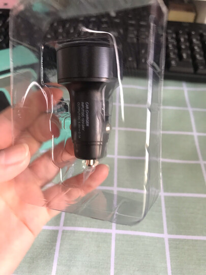 KOOLIFE 车载充电器车充点烟器3.1A快充双USB一拖二手机充电器头 电压检测LED数显苹果华为手机通用-金属金色 晒单图