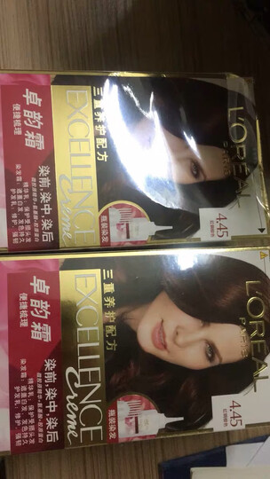 欧莱雅(LOREAL)卓韵霜护发染发霜#4(自然棕色) 晒单图