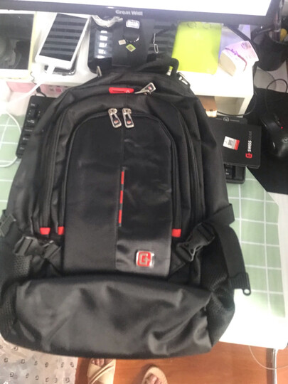 SWISSGEAR电脑双肩包男 防泼水商务款15.6英寸双肩笔记本电脑包 男学生书包背包 SA-0077黑色 晒单图