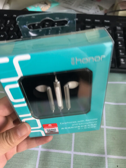 荣耀原装三键线控带麦半入耳式耳机AM116(尊爵版)适用于华为荣耀手机 晒单图