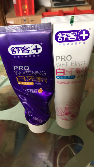 舒客 舒克专业口腔护理白牙素超强脱渍牙膏120g 晒单图
