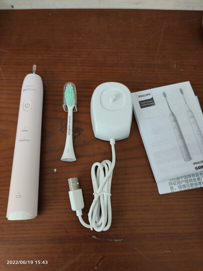 飞利浦(PHILIPS)电动牙刷 成人声波震动(自带刷头*2) 智能净白 牙龈呵护 情侣套装 晒单图