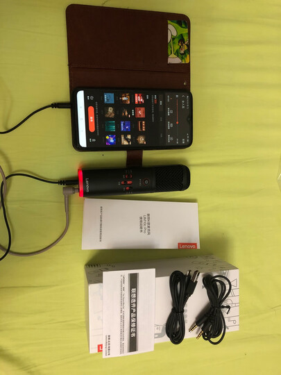 手机麦克风支架 通用型 唱吧全民K歌MV便携防喷罩桌面三角支架 晒单图