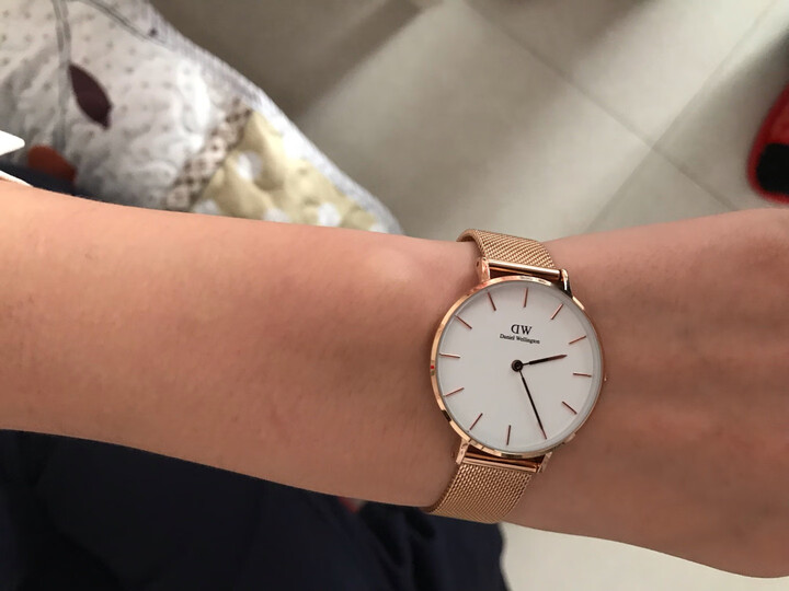 丹尼尔惠灵顿 (DanielWellington)DW手表女 32mm石英手表银色盘黑色钢带DW00100202 晒单图