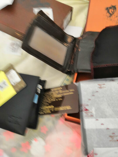 七匹狼男式短款钱包 时尚头层牛皮革两折横款多功能驾驶证件夹卡包票夹 3A1310185-02 啡色 晒单图