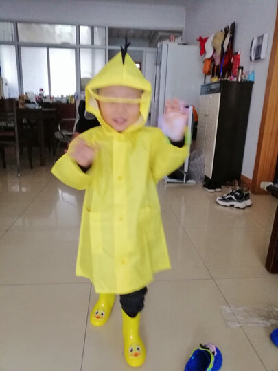 久爱久9i9儿童雨鞋加绒可拆卸卡通防滑防水雨靴小孩水鞋宝宝雨鞋1900581 小兔子 28码 晒单图