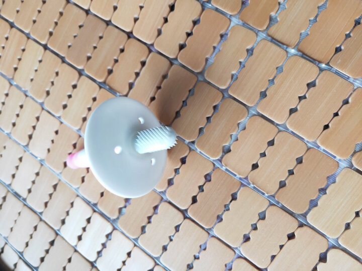 贝亲 (Pigeon) 牙刷 婴儿牙刷 婴儿训练牙刷 柔软刷毛 1阶段训练牙刷 粉色 6-8月 11534 晒单图