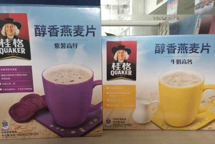 桂格早餐谷物 膳食纤维 即食燕麦片超值装1478g (新老包装随机发货) 晒单图