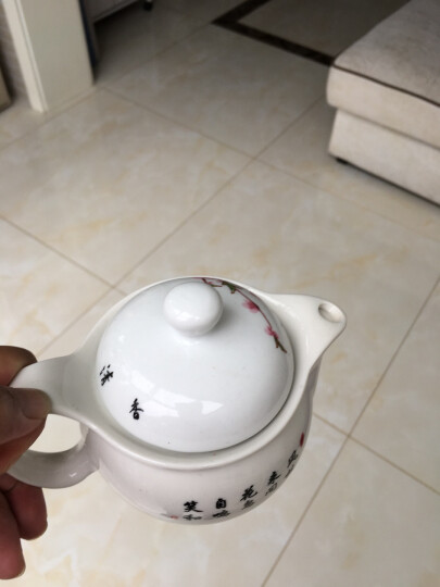 万庆兴 功夫茶具套装复古中式整套青花陶瓷茶壶茶杯茶盘居家茶具套装 白金藤花有茶盘C8-16 晒单图