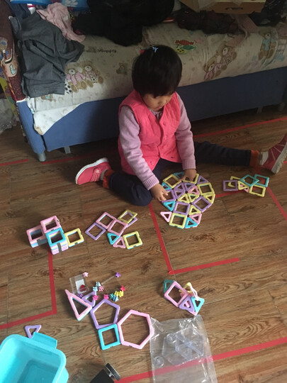 魔磁玩家(MAGPLAYER)儿童玩具积木拼插玩具二代三角形磁力片积木玩具磁铁玩具七巧板拼图教具玩具 晒单图