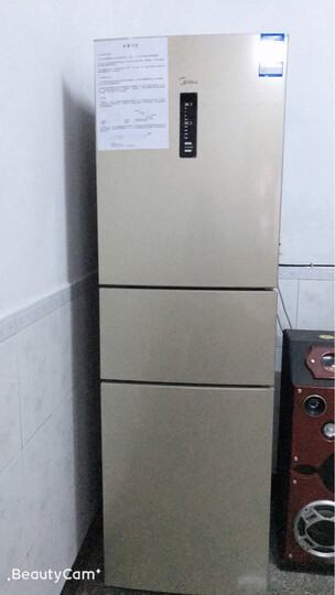 美的(Midea)226升 风冷无霜三门冰箱 电脑控温 节能静音 中门宽幅变温 三开门电冰箱 芙蓉金 BCD-226WTM(E) 晒单图