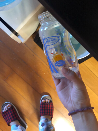 布朗博士(DrBrown’s)奶瓶 新生婴儿奶瓶 宽口径玻璃防胀气奶瓶270ml(自带0-3个月奶嘴)早安晶彩版 晒单图
