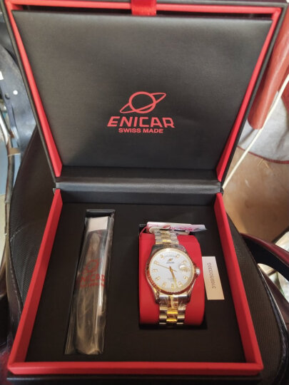 英纳格(ENICAR)瑞士原装进口手表 精英系列间金钢带自动机械男表3169/50/330G 晒单图