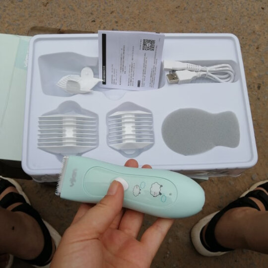 易简（yijan）婴儿理发器 低噪轻音防水成人可用理发器 宝宝剃头器 儿童理发器 新生儿电推子剪发器 HK500A 晒单图