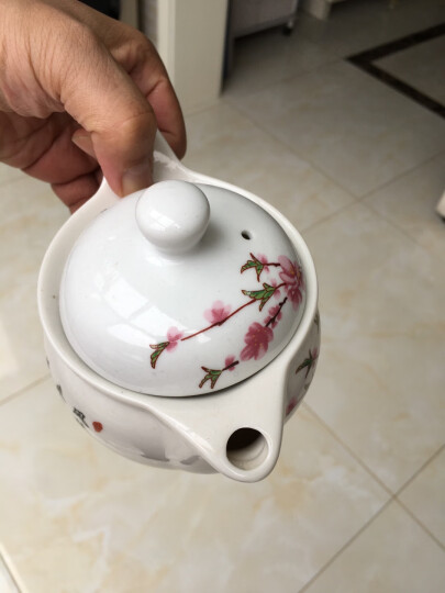 万庆兴 功夫茶具套装复古中式整套青花陶瓷茶壶茶杯茶盘居家茶具套装 白金藤花有茶盘C8-16 晒单图