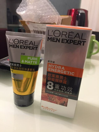 欧莱雅(L'OREAL) 男士劲能醒肤露50ml护肤乳液面霜保湿补水滋润控油清爽多款可选 男士醒肤露50g+控油调理液体洁面皂150g 晒单图