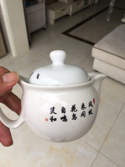 万庆兴 功夫茶具套装复古中式整套青花陶瓷茶壶茶杯茶盘居家茶具套装 白金藤花有茶盘C8-16 晒单图