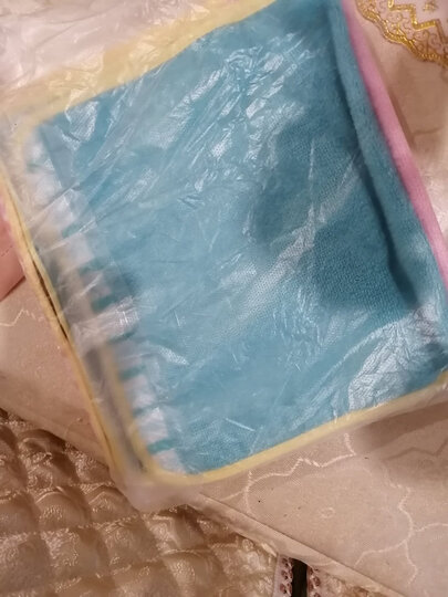 金号 毛巾家纺 纯棉卡通毛巾 小象贴布绣布艺包边 两条装 黄/绿 77g/条 65*30cm 晒单图
