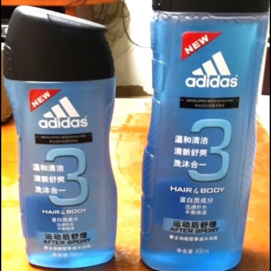 阿迪达斯(Adidas)男士清风香波沐浴露250ml 持久留香控油香波沐浴露 晒单图