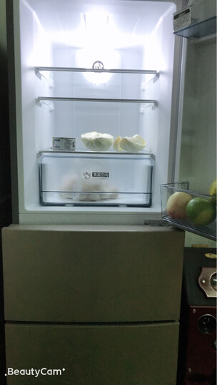 美的(Midea)226升 风冷无霜三门冰箱 电脑控温 节能静音 中门宽幅变温 三开门电冰箱 芙蓉金 BCD-226WTM(E) 晒单图