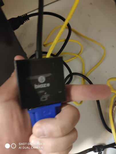 毕亚兹 HDMI转VGA线转换器 高清视频转接头适配器 小米笔记本电脑盒子电视显示器投影仪线 ZH62-黑 晒单图