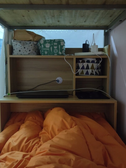 雅美乐床上电脑桌 大学生上下铺宿舍带书架床上书桌 YZ156 晒单图