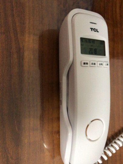 TCL HA868(8A)固定有绳电话机座机小挂机电梯卫生间厨房一键拨号座式壁挂酒店家用固定座机(白色) 晒单图